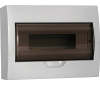Щит распределительный навесной ЩРн-П-12 IP41 пластиковый белый прозрачная дверь