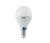 Лампа светодиодная LED 6Вт 230в Е14 белый мат.шар Gauss