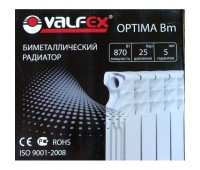 10 секций Радиатор VALFEX OPTIMA биметаллический 350,