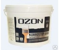 Краска ВД-АК 155А (база А) грунтовочная антикоррозионная акриловая OZON Korrostop 0,9л (1,1кг) белая